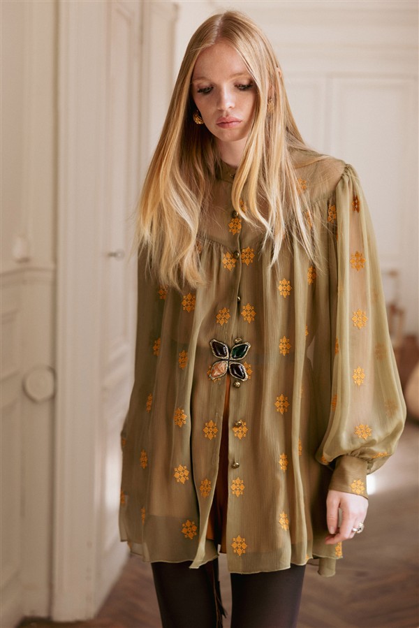 NIDODILEDA LORNA SHIRT DRESS OLIVE GREEN